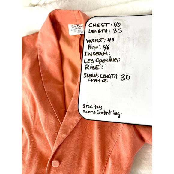 Vintage Vera Maxwell Ultra Suede Jacket Blazer Covered Buttons Washable Suede - Picture 9 of 9